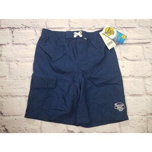 NWT Banana Boat Boys Size 7 Navy Blue Swim Trunks UPF50+